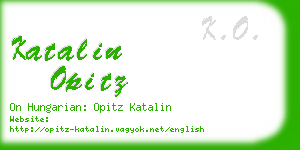 katalin opitz business card